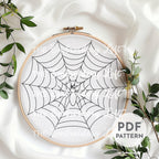 Spider Web Hand Embroidery Pattern