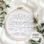 Spooky Tree Hand Embroidery Pattern