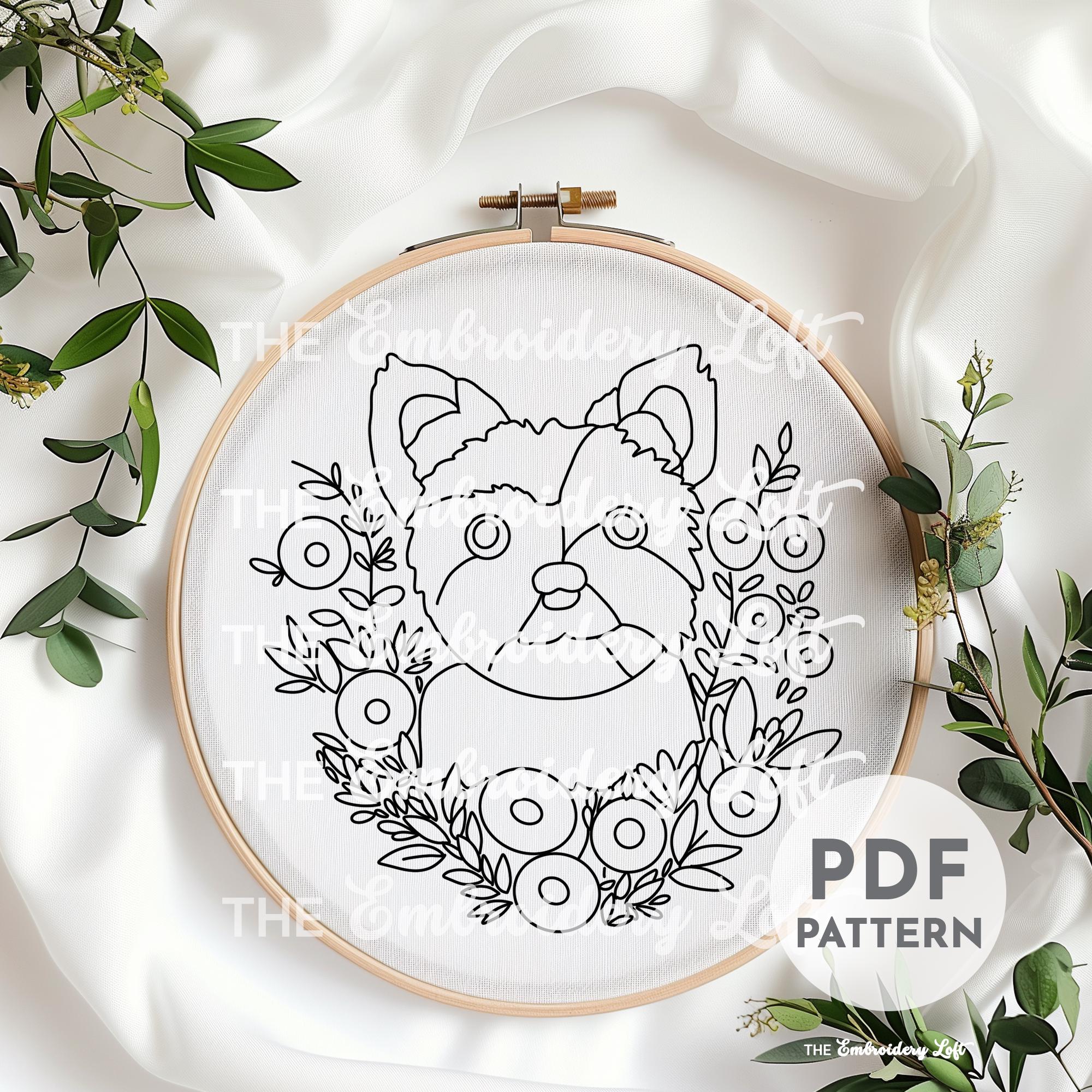Yorkshire Terrier Hand Embroidery Pattern