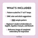 Fall Leaves Wreath Hand Embroidery Pattern