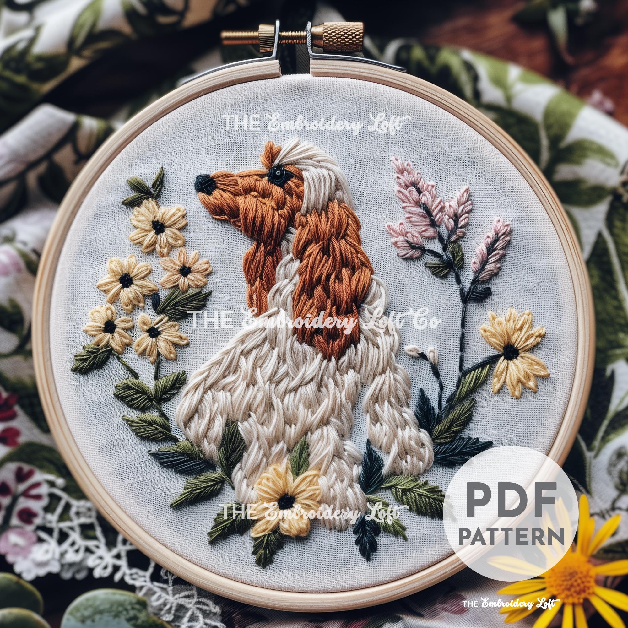 Afghan Hound Hand Embroidery Pattern