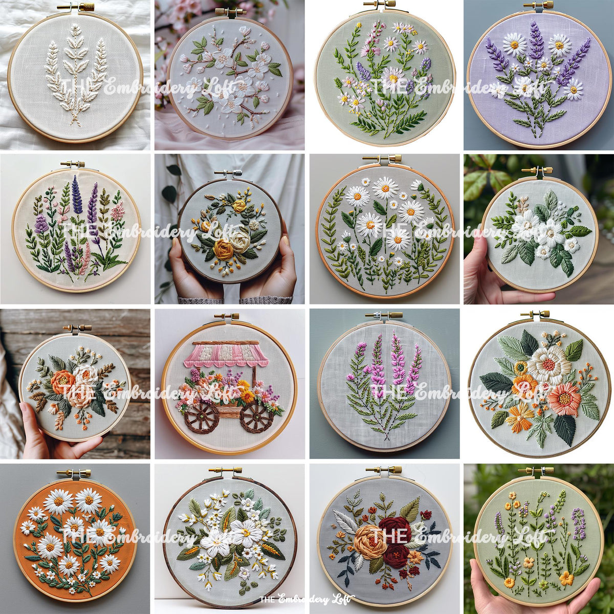 Machine Embroidery Collections MINI COLLECTION, Floral Hand Embroidery Pattern Collection, Current an ...