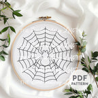 Pink Spider Hand Embroidery Pattern