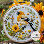 Goldfinch Hand Embroidery Pattern