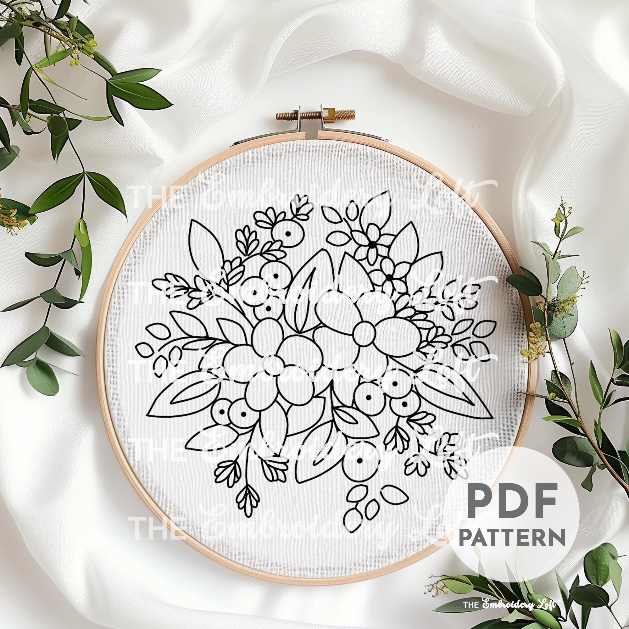Spring Blossom Hand Embroidery Pattern