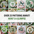 MINI COLLECTION, House Plants Hand Embroidery Pattern Collection, Current and Future Designs, Lifetime Access, Hand Embroidery PDFs