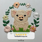 Baby Pig Hand Embroidery Pattern