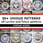 MINI COLLECTION, Love Hand Embroidery Pattern Collection, Current and Future Designs, Lifetime Access, Hand Embroidery, DIY