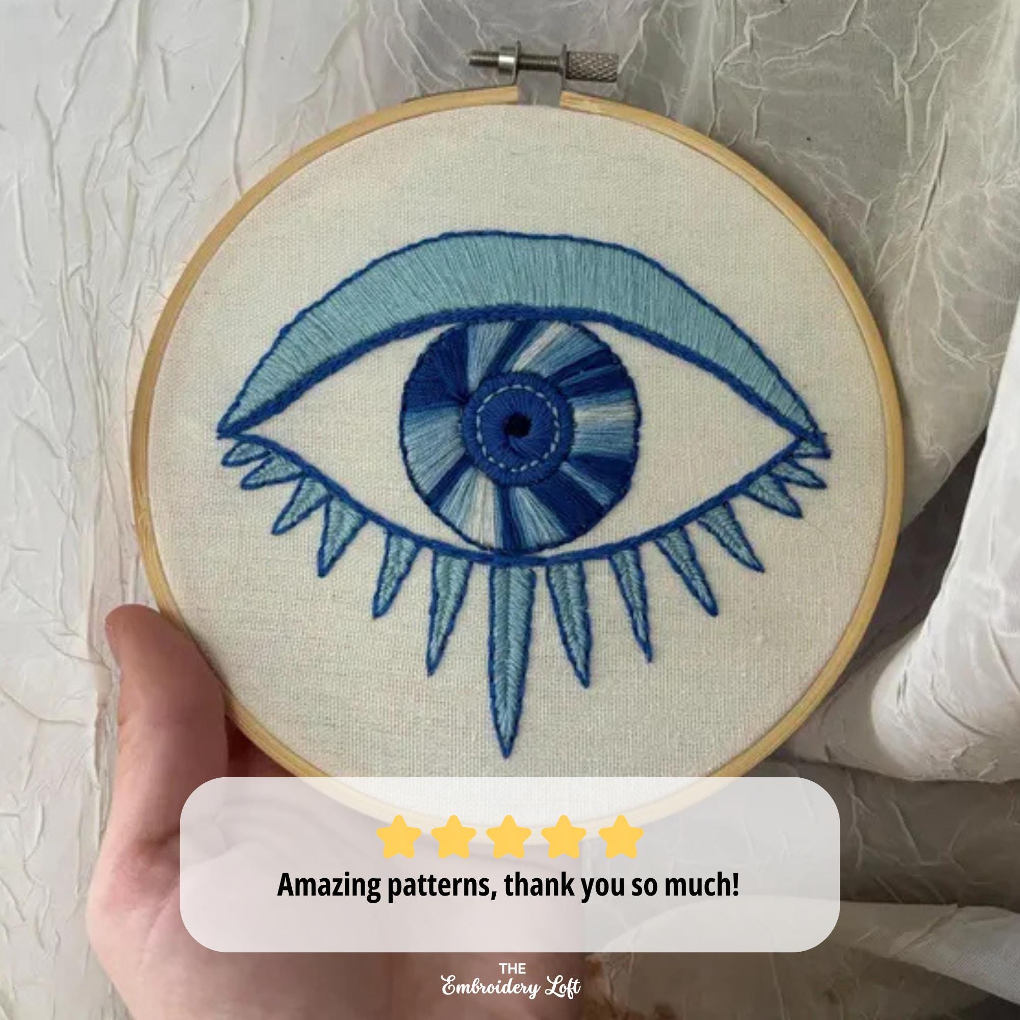 Evil Eye Hand Embroidery Pattern
