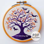 Spooky Tree Hand Embroidery Pattern