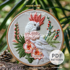 Cockatoo Hand Embroidery Pattern