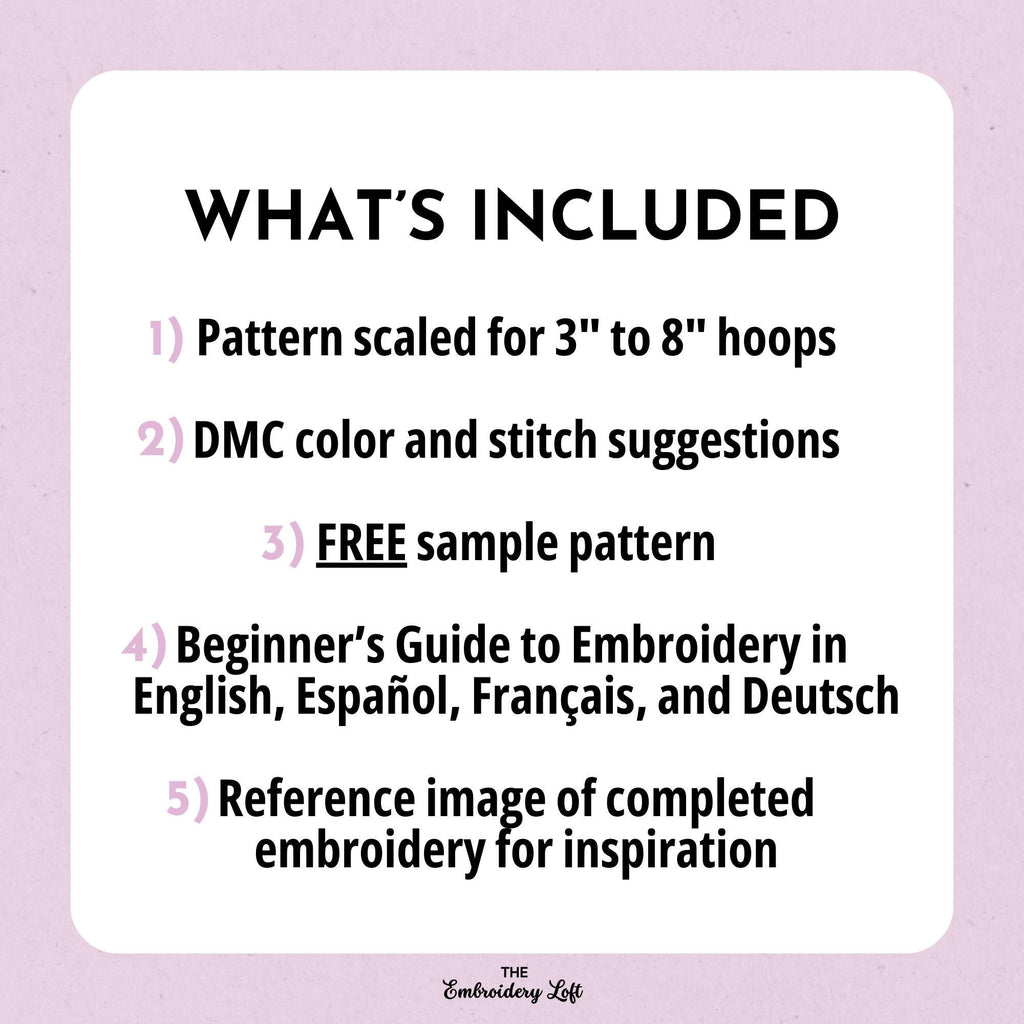 Tulip Wreath Hand Embroidery Pattern