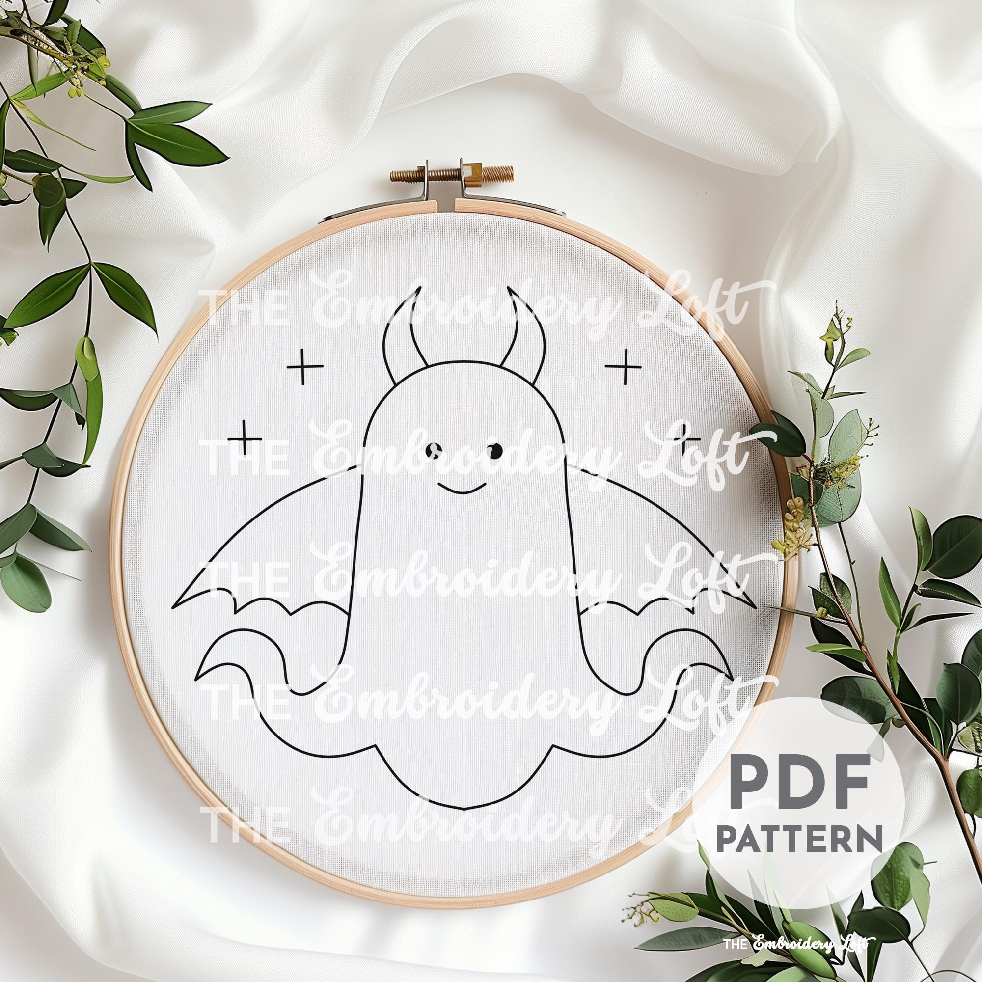 Devil Ghost Hand Embroidery Pattern
