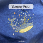 Celestial Whale Hand Embroidery Pattern
