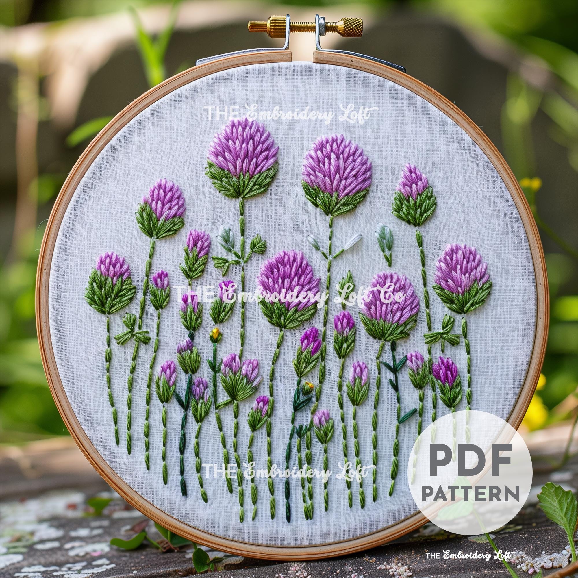 Clovers Hand Embroidery Pattern