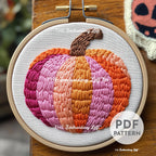 Retro Pumpkin Hand Embroidery Pattern
