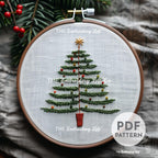 Christmas Tree Hand Embroidery Pattern