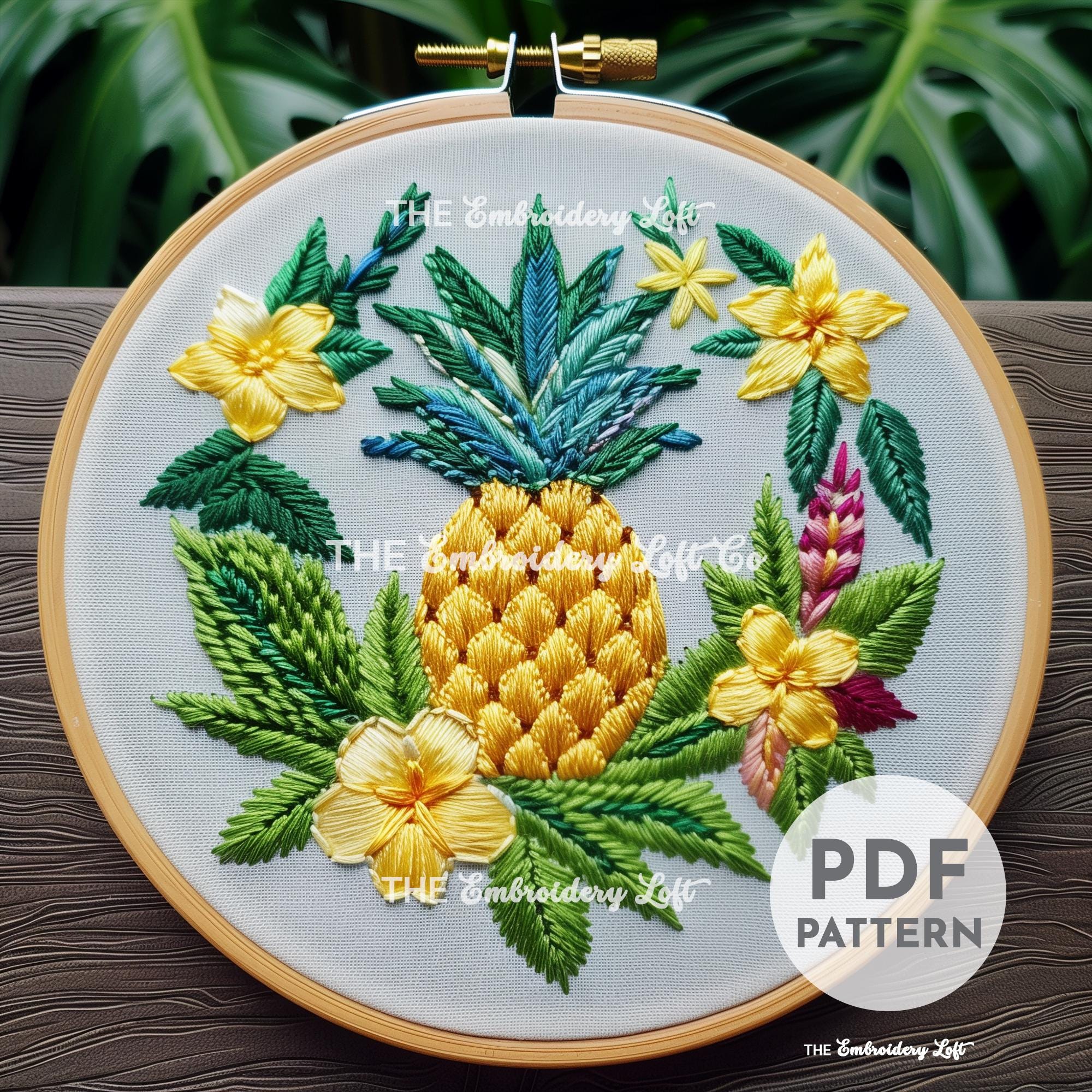 Pineapple Hand Embroidery Pattern
