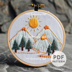 Simple Mountains Hand Embroidery Pattern