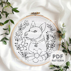Bull Terrier Hand Embroidery Pattern