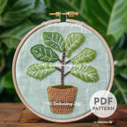 Fig Tree Hand Embroidery Pattern