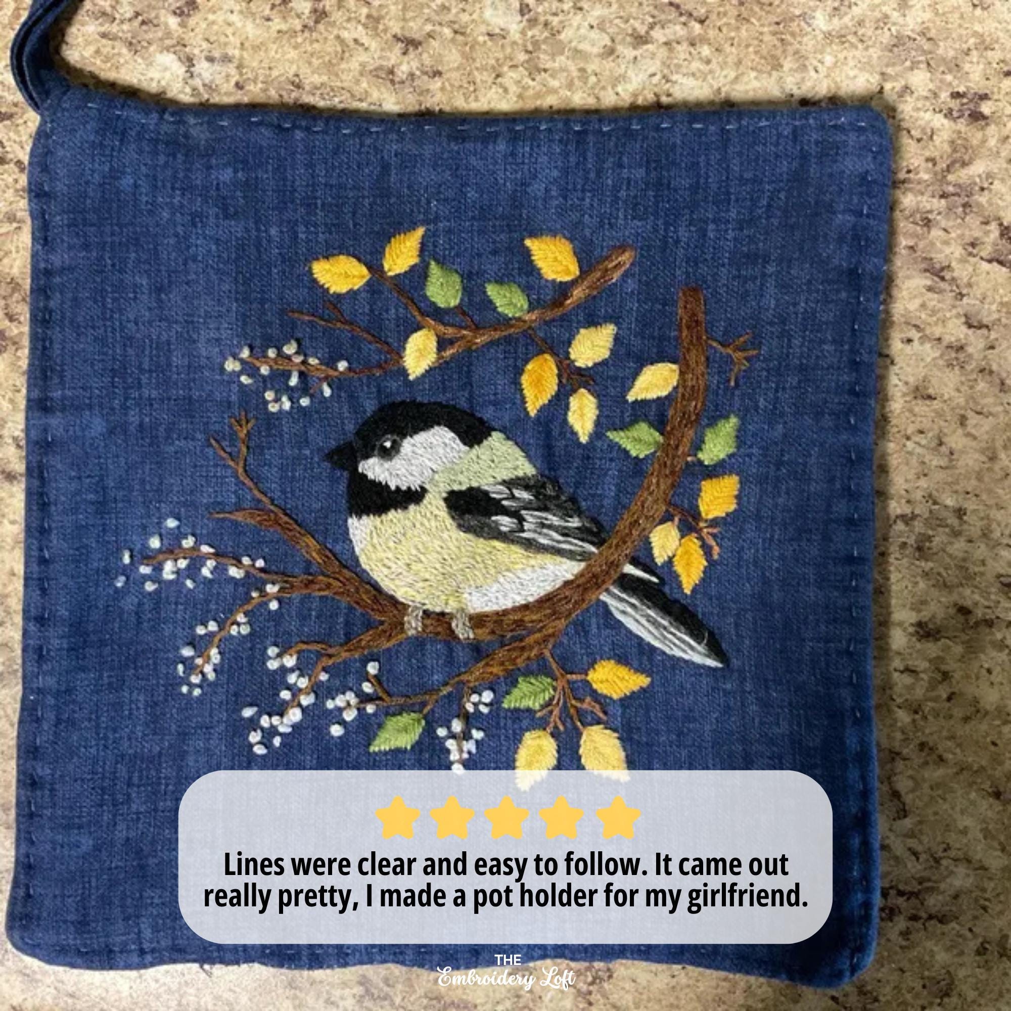 Chickadee Hand Embroidery Pattern