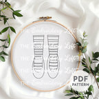 Retro Witch Hand Embroidery Pattern