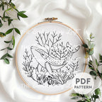 Whale Hand Embroidery Pattern