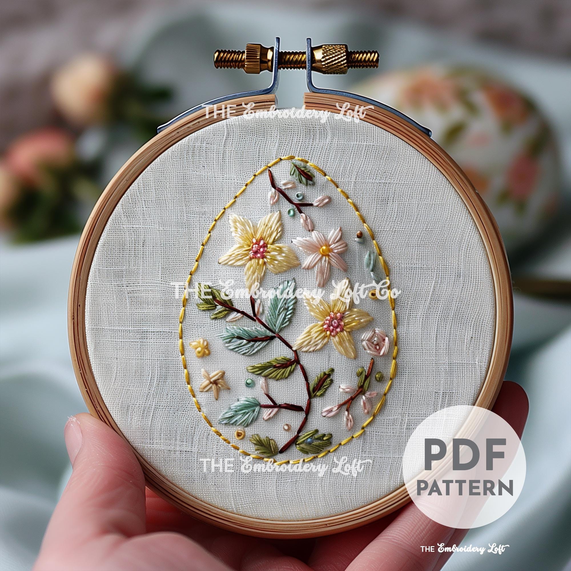 Easter Egg Hand Embroidery Pattern