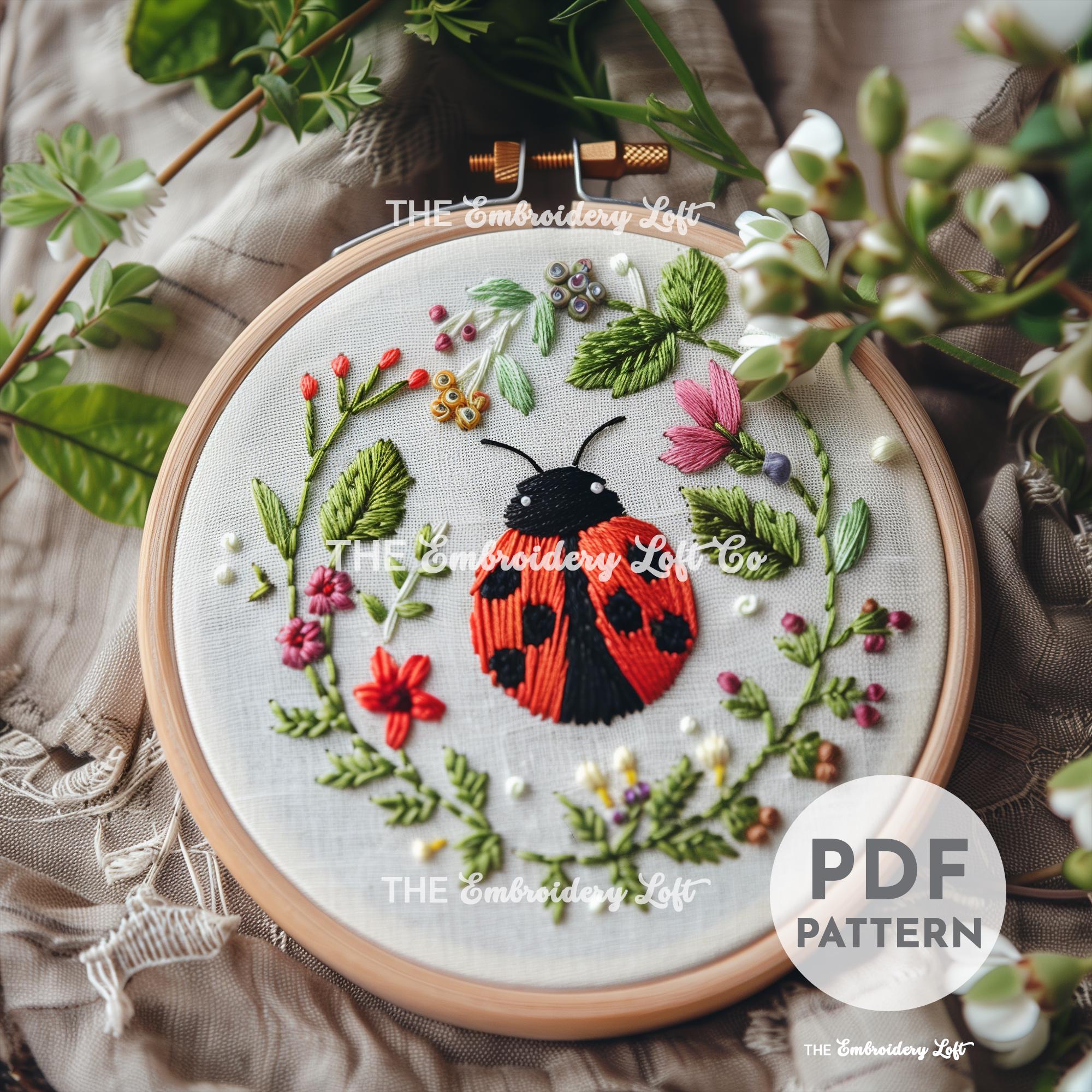 Ladybug Hand Embroidery Pattern