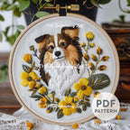 Sheltie Hand Embroidery Pattern