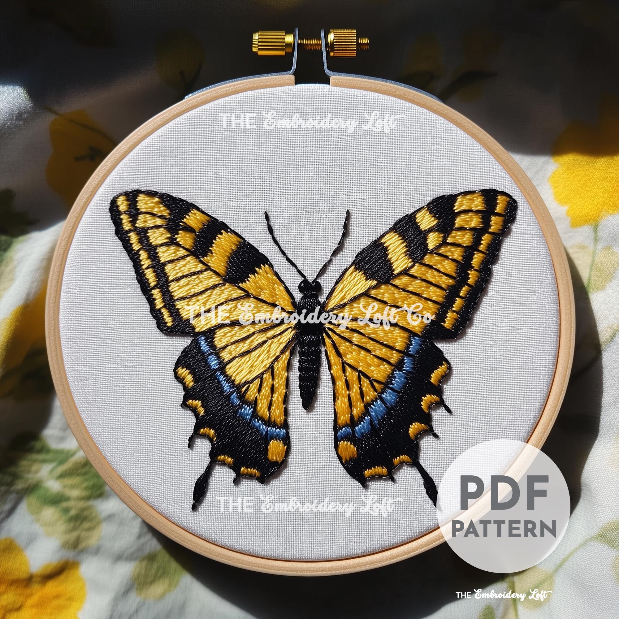 Tiger Yellowtail Hand Embroidery Pattern