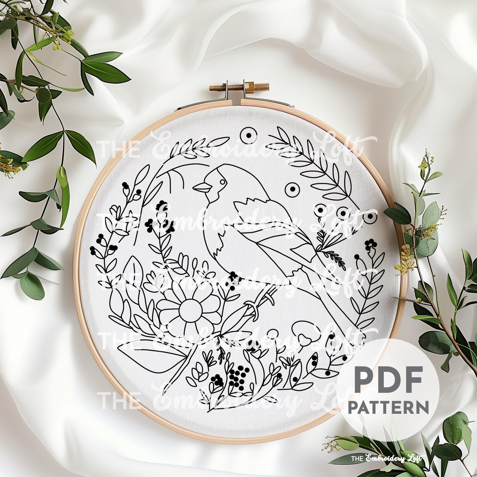 Goldfinch Hand Embroidery Pattern