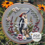 Woodpecker Hand Embroidery Pattern