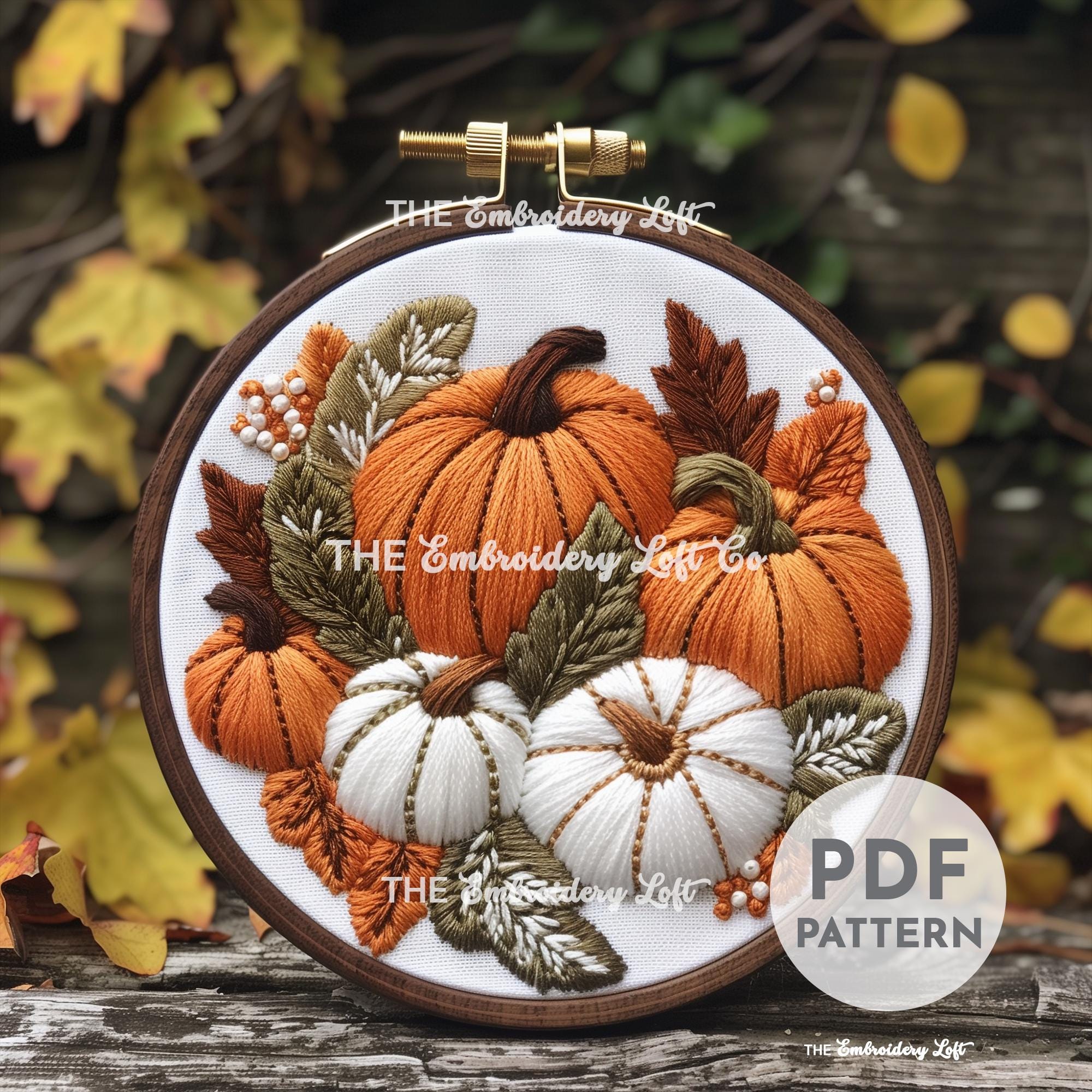 Pumpkin Patch Hand Embroidery Pattern