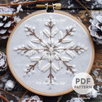 Winter Snowflake Hand Embroidery Pattern