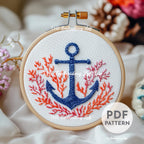 Anchor Hand Embroidery Pattern