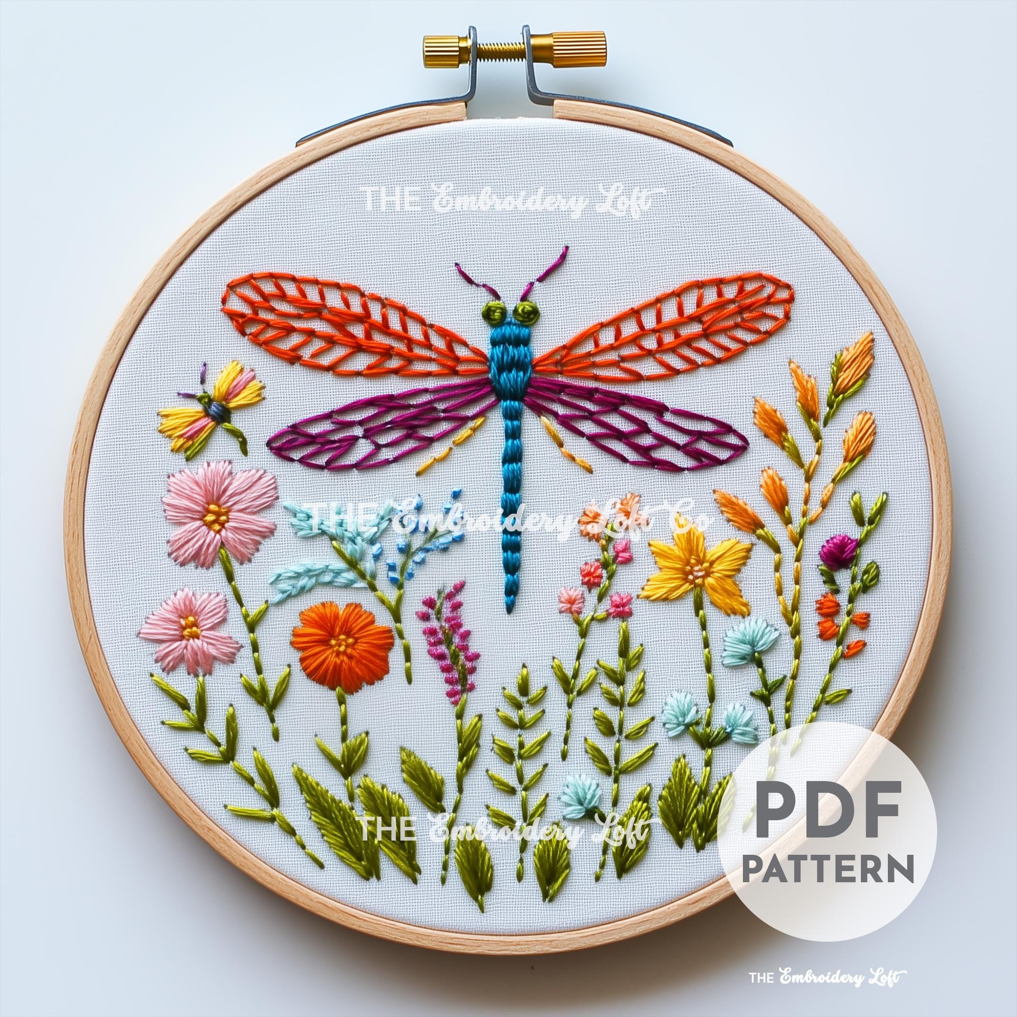 Dragonfly Hand Embroidery Pattern