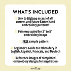 MINI COLLECTION, Easter Hand Embroidery Pattern Collection, Current and Future Designs, Lifetime Access, Hand Embroidery, DIY