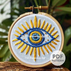 Evil Eye Hand Embroidery Pattern