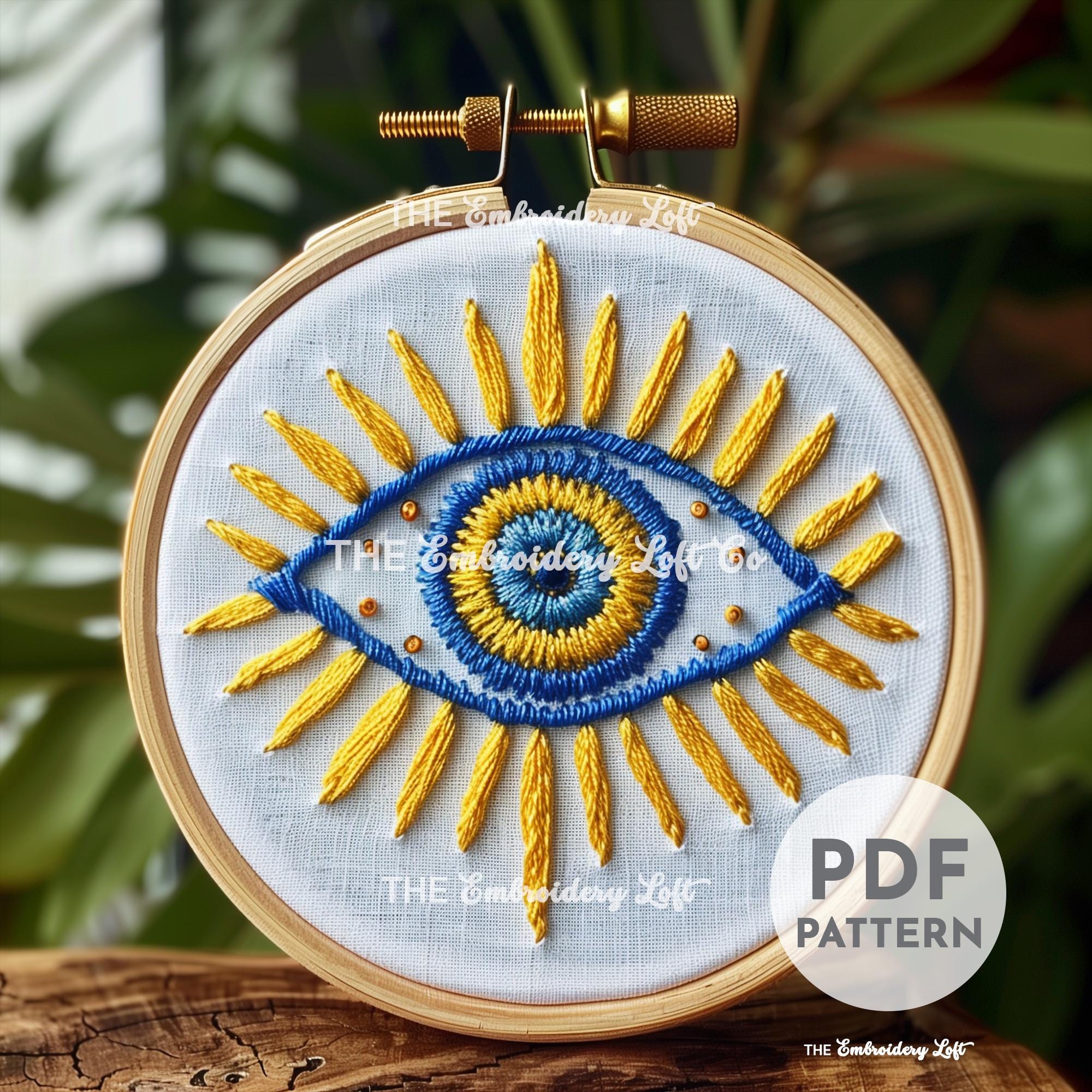 Evil Eye Hand Embroidery Pattern