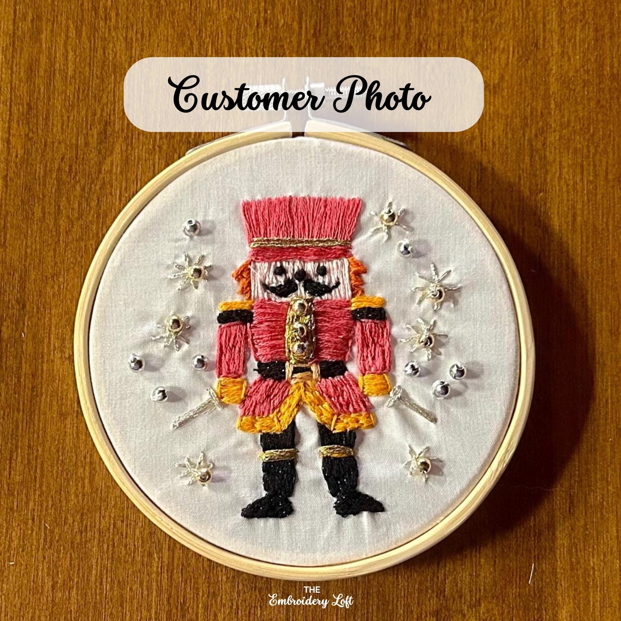Pink Nutcracker Hand Embroidery Pattern