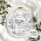 Chihuahua Hand Embroidery Pattern