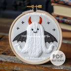 Devil Ghost Hand Embroidery Pattern