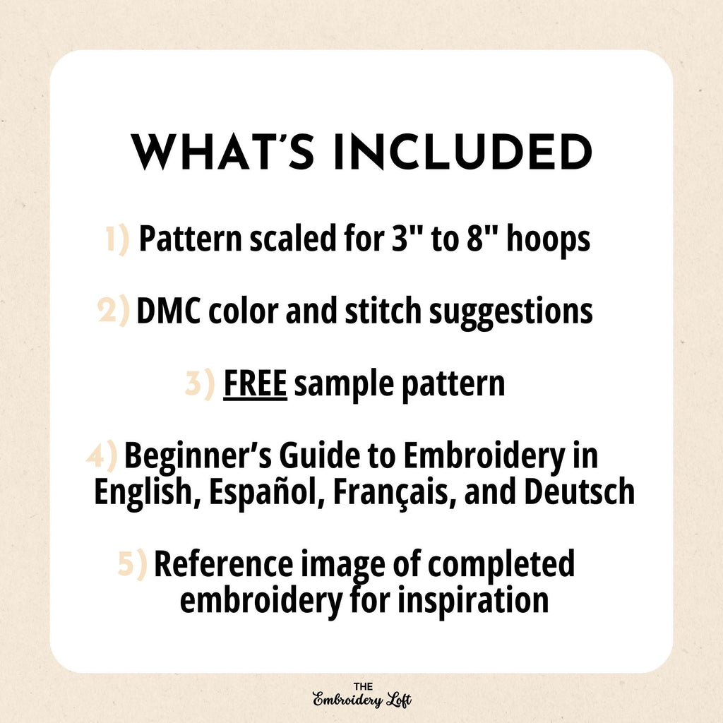 Retro Maple Leaves Hand Embroidery Pattern