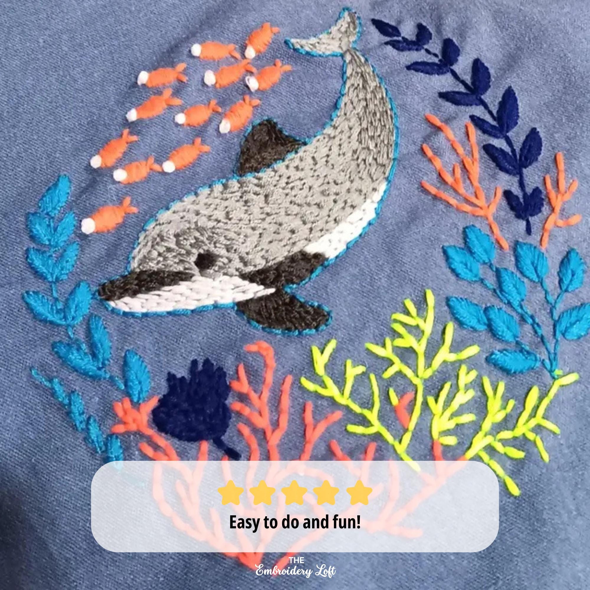 Dolphin Hand Embroidery Pattern