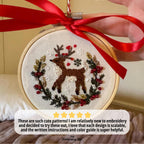 Floral Reindeer Hand Embroidery Pattern