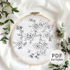 Cherry Blossoms Hand Embroidery Pattern