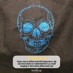 Anatomical Skull Hand Embroidery Pattern
