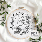 Red Cardinal Hand Embroidery Pattern